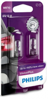 Автолампы W5W Philips Vision Plus +60% (12040VPB2)