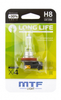 Автолампа H8 MTF Long Life 3000K (HLL1208b)