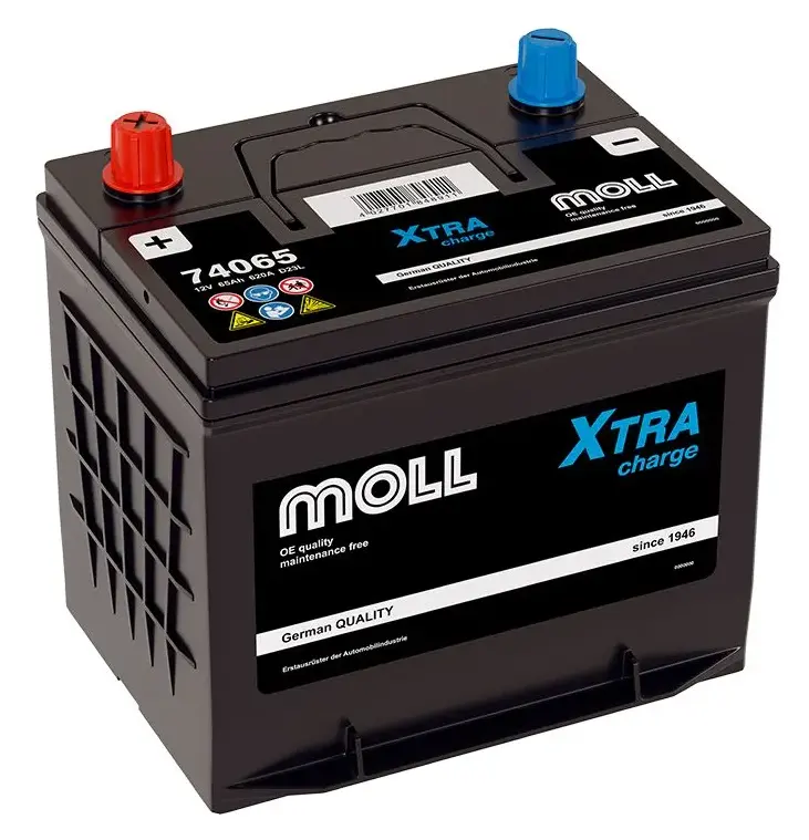 Аккумулятор автомобильный Moll Asia XTRA charge - 65 А/ч [-+]