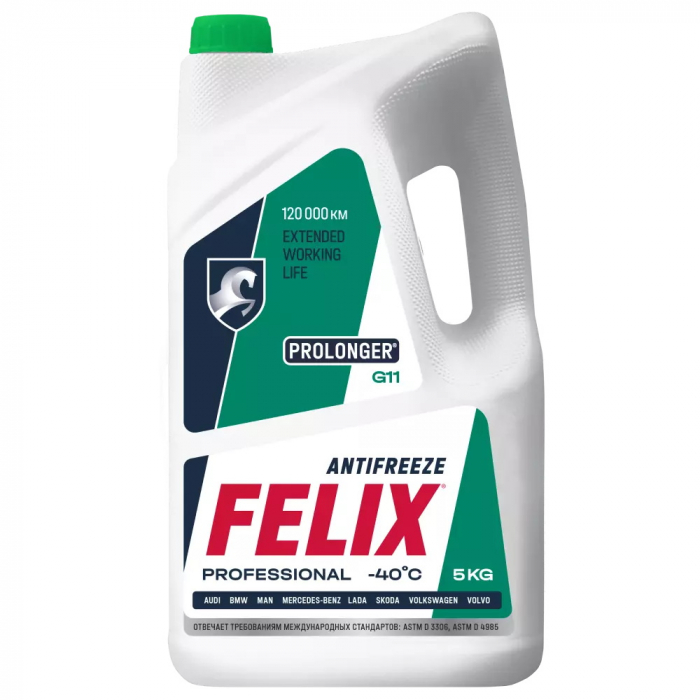 Felix антифриз Prolonger G11 (5 л.), зеленый