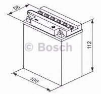 Мотоаккумулятор YB3L-A Bosch M4 F15 Fresh pack - 3 А/ч (0 092 M4F 150) [- +]