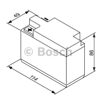 Мотоаккумулятор YTR4A-BS Bosch M6 003 AGM - 3 А/ч (0 092 M60 030)