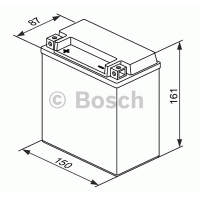 Мотоаккумулятор YTX16-BS Bosch M6 022 AGM - 14 А/ч (0 092 M60 220) [+ -]