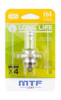 Автолампа H4 MTF Long Life 3000K (HLL1204b)