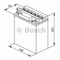 Мотоаккумулятор YB12AL-A2 Bosch M4 F32 Fresh pack - 12 А/ч (0 092 M4F 320) [- +]