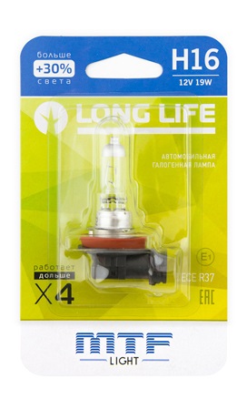 Автолампа H16 MTF Long Life 3000K (HLL1216b)