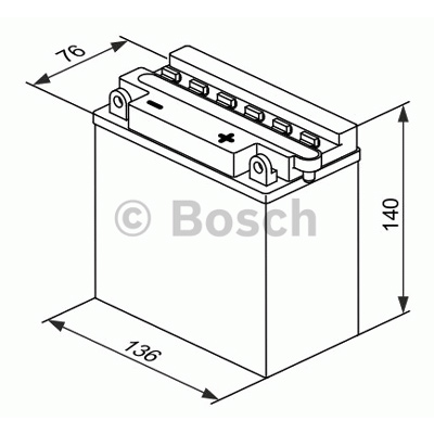 Мотоаккумулятор 12N9-3B Bosch M4 F26 Fresh pack - 9 А/ч (0 092 M4F 260) [- +]