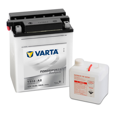 Мотоаккумулятор YB14-A2 Varta Powersports Freshpack - 14 А/ч (514 012 014) [+ -]