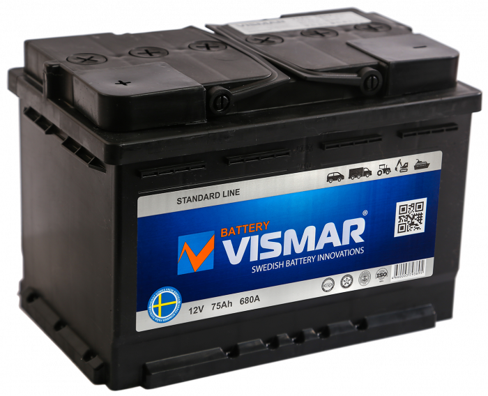 Аккумулятор автомобильный Vismar Standard - 75 А/ч [+-]
