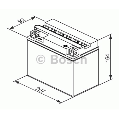 Мотоаккумулятор Y50N18L-A2 Bosch M4 F47 Fresh pack - 20 А/ч (0 092 M4F 470) [- +]
