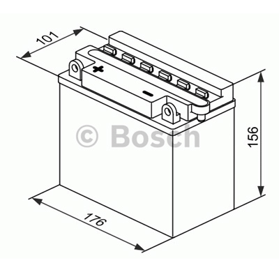 Мотоаккумулятор YB16-B Bosch M4 F44 Fresh pack - 19 А/ч (0 092 M4F 440) [+ -]