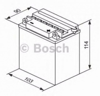 Мотоаккумулятор 12N5.5A-3B Bosch M4 F20 Fresh pack - 5,5 А/ч (0 092 M4F 200) [- +] снят с производства