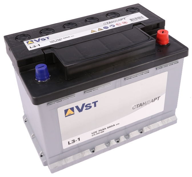 Аккумулятор автомобильный VST (Varta) Стандарт L3-1 74 А/ч (574 300 068) [-+]