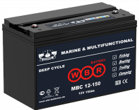 Аккумулятор WBR Marine MBC 12-150 CARBON - 150 А/ч - тяговый (для лодочных электромоторов)