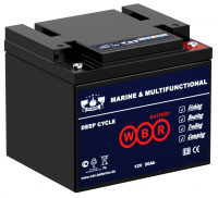 Аккумулятор WBR Marine MBC 12-50 CARBON - 50 А/ч - тяговый (для лодочных электромоторов)