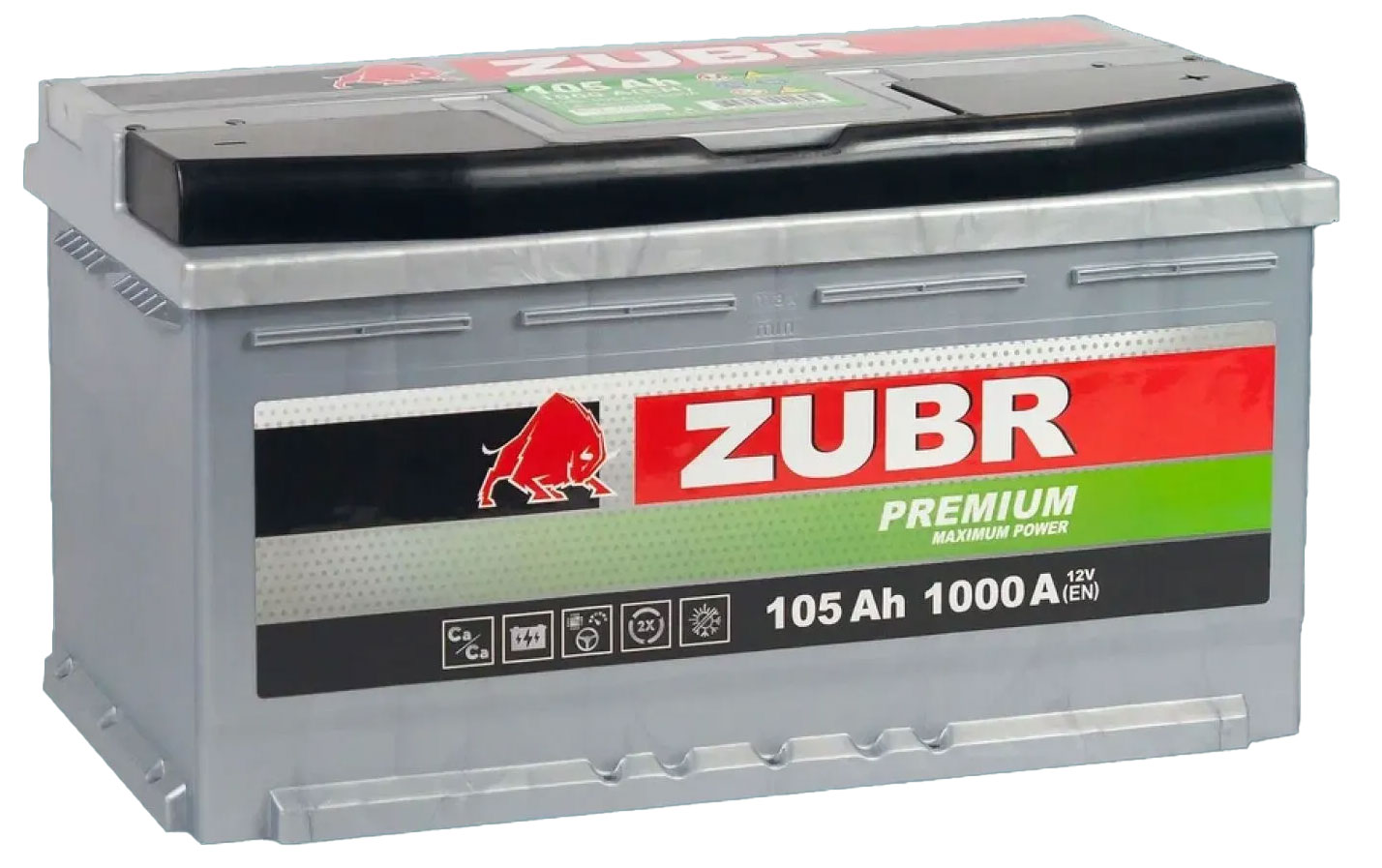Аккумулятор автомобильный Zubr Premium - 105 А/ч [-+]