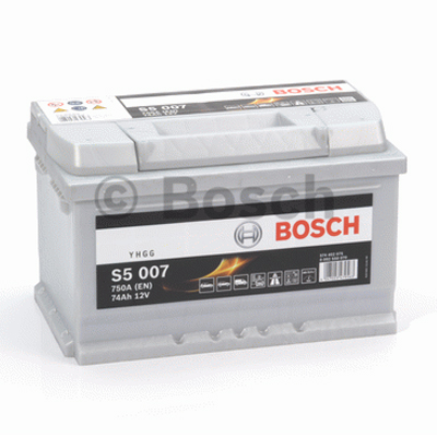 Аккумулятор автомобильный Bosch S5 007 Silver Plus - 74 А/ч (0 092 S50 070) [-+]
