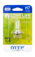 Автолампа H7 MTF Long Life 3000K (HLL1207b)