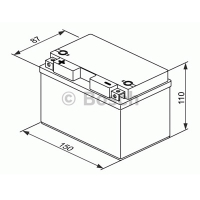 Мотоаккумулятор TTZ14S-BS Bosch M6 017 AGM - 11 А/ч (0 092 M60 170) [+ -]
