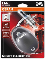 Мотолампы H4 Osram Night Racer +110% (64193NR1-02B)