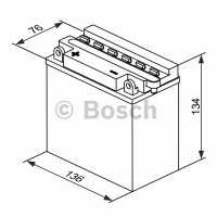 Мотоаккумулятор 12N9-4B-1 Bosch M4 F25 Fresh pack - 9 А/ч (0 092 M4F 250) [+ -]
