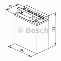 Мотоаккумулятор YB12A-A Bosch M4 F30 Fresh pack - 12 А/ч (0 092 M4F 300) [+ -]