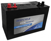 Аккумулятор Uplus Deep Cycle MARINE AGM/GEL Carbon Traction  LDC27 - 115 А/ч - стартерно-тяговый (для лодочных электромоторов)