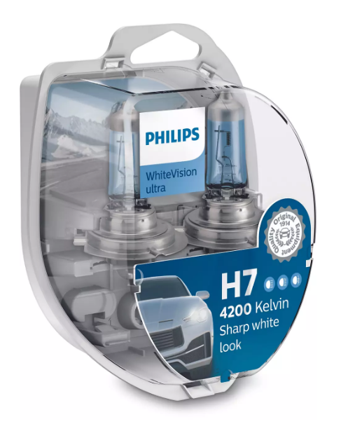 Автолампы H7 Philips WhiteVision Ultra 4200K (12972WVUSM)