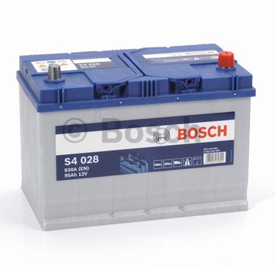 Аккумулятор автомобильный Bosch S4 028 Silver Asia - 95 А/ч (0 092 S40 280, D31L) [-+]