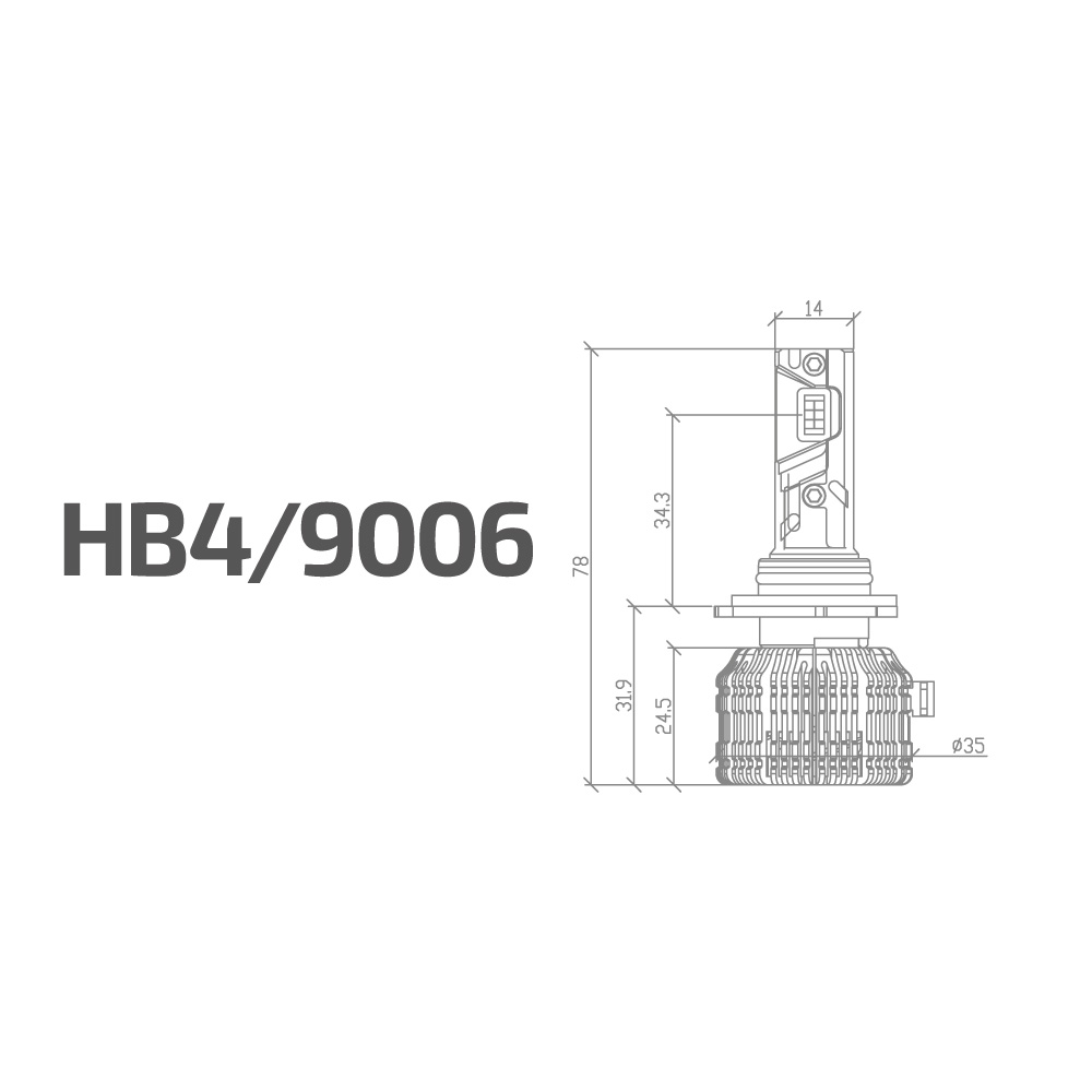 Светодиодные лампы HB4 MTF Cyber Light PRO 6000K  LED 6500lm (CPB4K6)