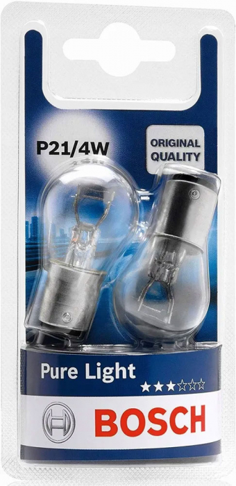 Автолампы P21/4W Bosch Pure Light
