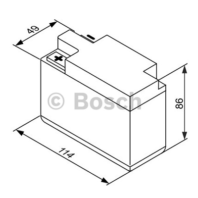 Мотоаккумулятор YTR4A-BS Bosch M6 003 AGM - 3 А/ч (0 092 M60 030)