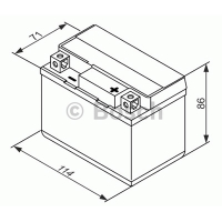 Мотоаккумулятор YT4L-BS Bosch M6 001 AGM - 3 А/ч (0 092 M60 010) [- +]