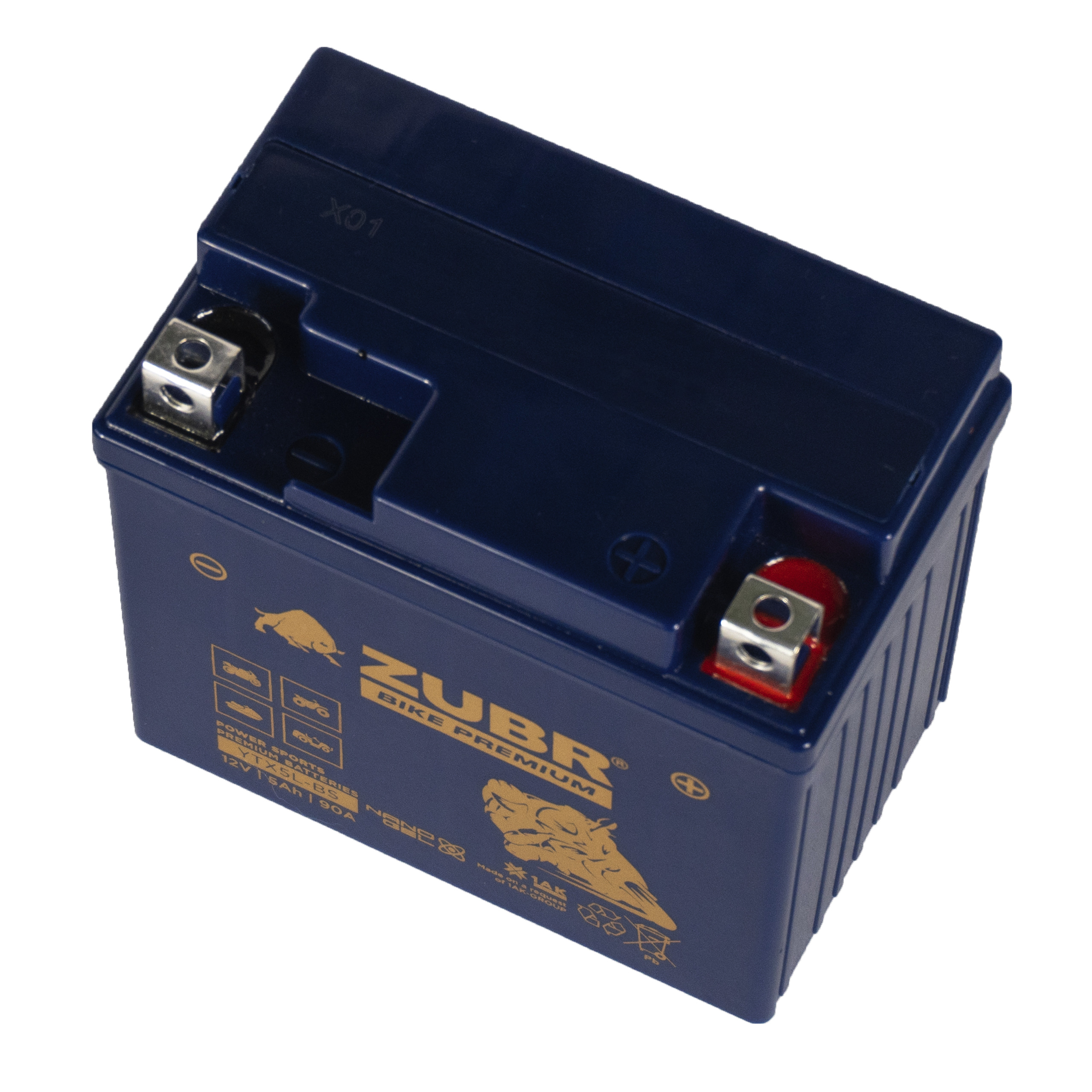 Мотоаккумулятор Zubr Bike Premium Nano Gel - 5 А/ч 90 А (YTX5L-BS) [-+]