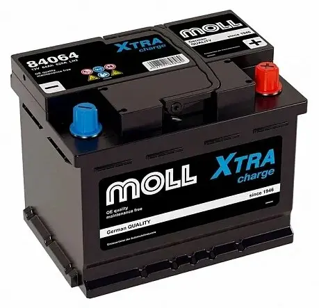 Аккумулятор автомобильный Moll XTRA charge - 64 А/ч [-+]