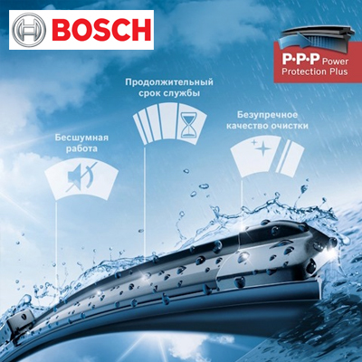 Стеклоочиститель Bosch AeroTwin AR16U (40 см., бескаркасный, Крючок)