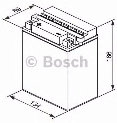 Мотоаккумулятор YB14-B2 Bosch M4 F37 Fresh pack - 14 А/ч (0 092 M4F 370) [+ -]