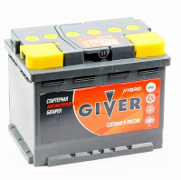 Аккумулятор автомобильный Giver Hybrid - 60 А/ч [+-]