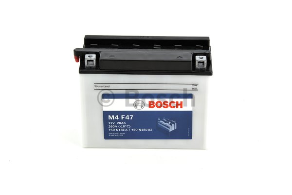 Мотоаккумулятор Y50N18L-A2 Bosch M4 F47 Fresh pack - 20 А/ч (0 092 M4F 470) [- +]