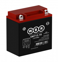 Мотоаккумулятор WBR AGM - 10 А/ч 120 А (SMT12-10) YB9A-A, YB9-B,  YB9A-A, YB9-B