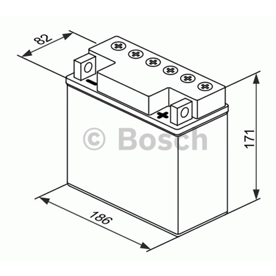 Мотоаккумулятор 51913 Bosch M4 F45 Fresh pack - 19 А/ч (0 092 M4F 450) [- +]