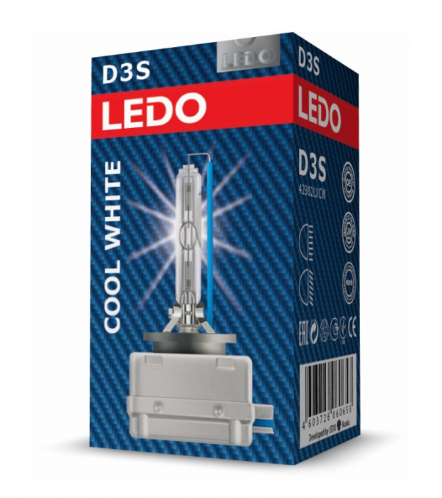 Лампа ксеноновая D3S Ledo Cool White 6000K (42302LXCW)