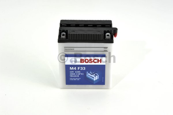 Мотоаккумулятор YB12AL-B Bosch M4 F33 Fresh pack - 12 А/ч (0 092 M4F 330) [+ -]