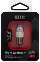 Светодиодные автолампы P21W MTF Night Assistant LED Red (NP21WR) красная