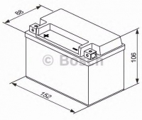 Мотоаккумулятор YTX9-BS Bosch M6 010 AGM - 8 А/ч (0 092 M60 100) [+ -]