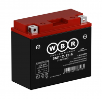 Мотоаккумулятор WBR AGM - 12 А/ч 175 А (SMT12-12-A) YT12B-BS