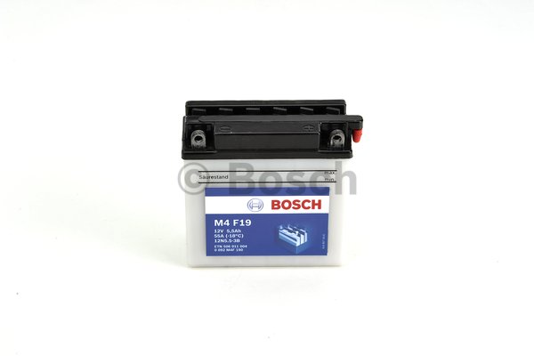 Мотоаккумулятор 12N5.5-3B Bosch M4 F19 Fresh pack - 5,5 А/ч (0 092 M4F 190) [- +]