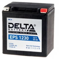 Мотоаккумулятор YTX30HL-BS, YTX30L-B, YTX30L Delta GEL - 30 А/ч 400 А (EPS 1230) [- +]