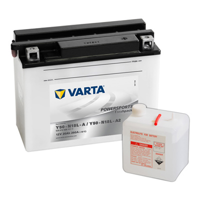 Мотоаккумулятор Y50N18L-A2 Varta Powersports Freshpack - 20 А/ч (520 012 020) [- +]
