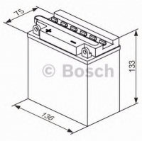 Мотоаккумулятор 12N7-4A Bosch M4 F22 Fresh pack - 7 А/ч (0 092 M4F 220) [+ -]